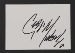 George Michael: autograph on white card,