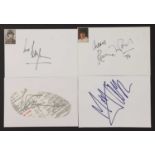 Rolling Stones original line-up: four autographs on white card,