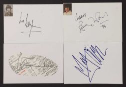 Rolling Stones original line-up: four autographs on white card,