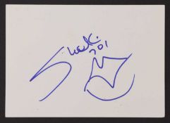 Shakira: autograph on white card,