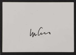 Yoko Ono: autograph on white card,