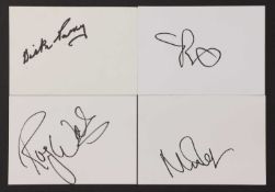 Pink Floyd: four autographs on white card,