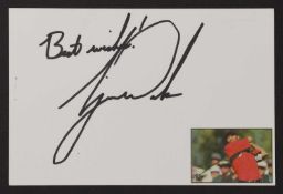 Tiger Woods autograph,