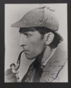 Peter Cushing as Sherlock Holmes,