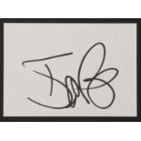 Iggy Pop: autograph on white card,