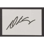 Mariah Carey: autograph (later signature) on white card,