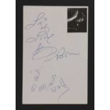 James Brown: autograph on white card,