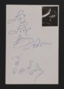James Brown: autograph on white card,