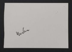 Yoko Ono: autograph on white album page,