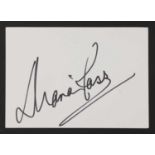 Diana Ross: autograph on white card,