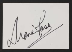 Diana Ross: autograph on white card,