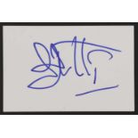 Iggy Pop: autograph on white card,