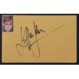 Elton John: autograph on yellow paper,