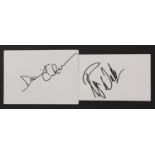 Pink Floyd: two autographs on white card,