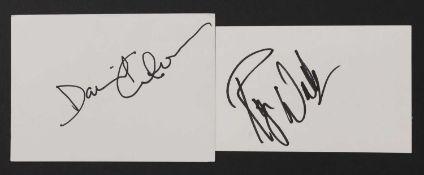 Pink Floyd: two autographs on white card,