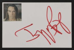 Iggy Pop: autograph on white card,