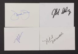 The Monkees: four autographs on white card,
