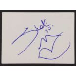 Shakira: autograph on white card,