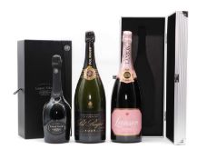 Pol Roger, Epernay, 1998 (1 magnum) with Laurent Perrier Rose (1 magnum) and Grand Siecle (1)