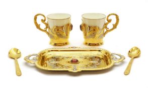 A cased Imperial Porcelain tea service,