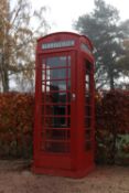 A 'K6' red telephone box,