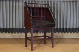 A Victorian stained wooden clerk's desk,
