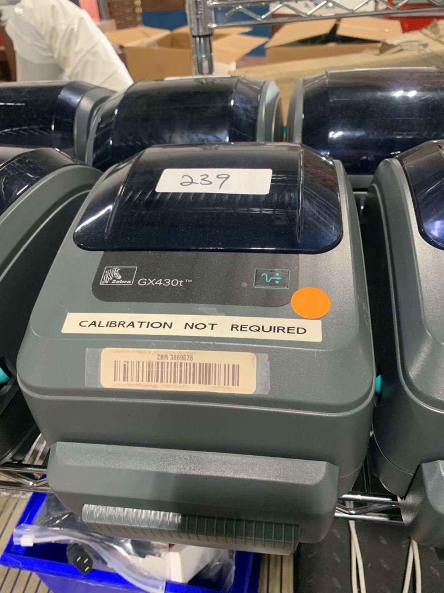 ZEBRA TECHNOLOGIES GX430T LABEL PRINTER LOT 239