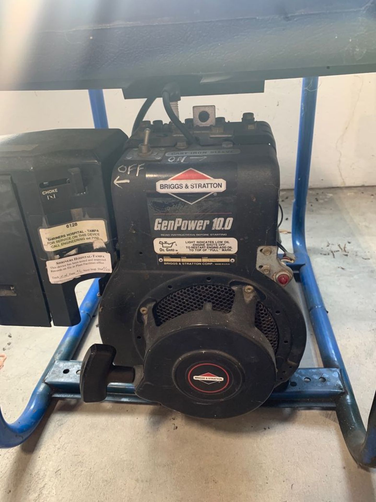 BRIGGS & STRATTON GENPOWER 10.0 PORTABLE GENERATOR LOT 2 - Image 3 of 4