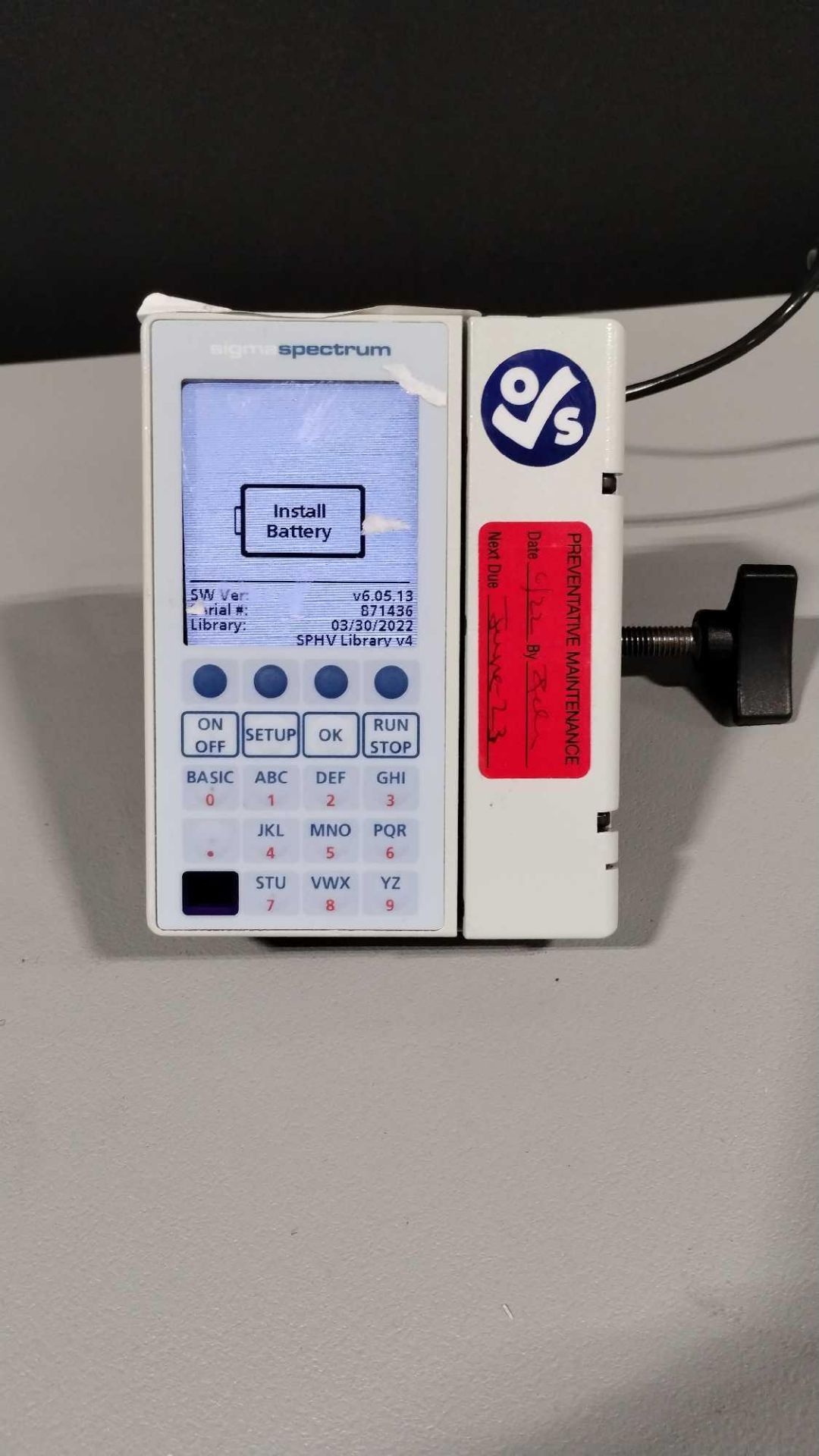 SIGMA SPECTRUM INFUSION PUMP (SOFTWARE VERSION V6.05.13)