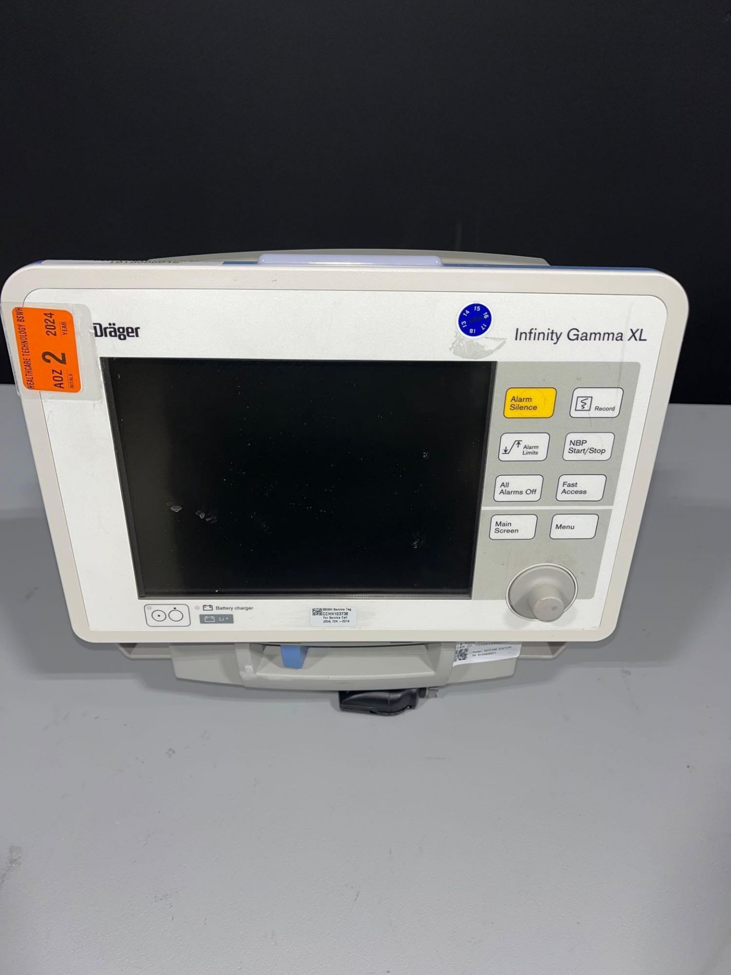 DRAGER INFINITY GAMMA XL PATIENT MONITOR - Image 2 of 6