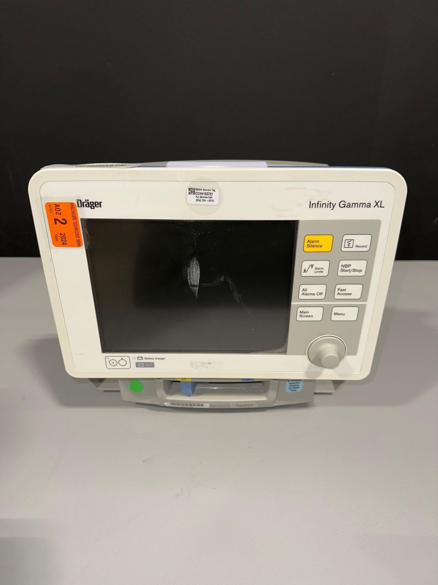 DRAGER INFINITY GAMMA XL PATIENT MONITOR - Image 2 of 4