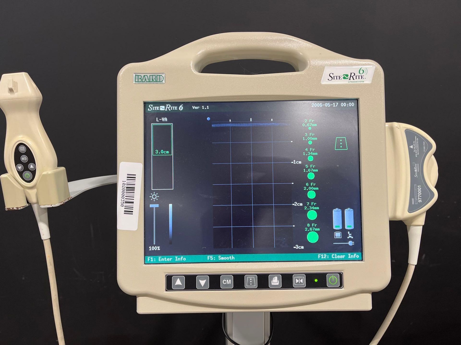 BARD SITE-RITE 6 ULTRASOUND MACHINE WITH 1 PROBE (9770001) - Image 3 of 4