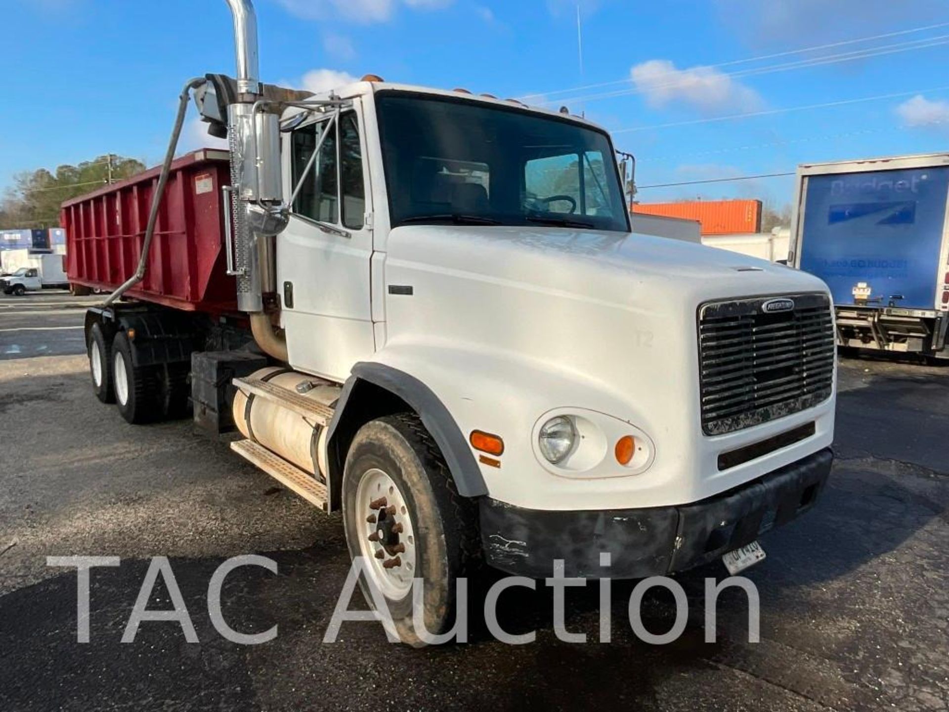 2001 Freightliner FL112 Roll-Off Truck W/ 20yd Dumpster