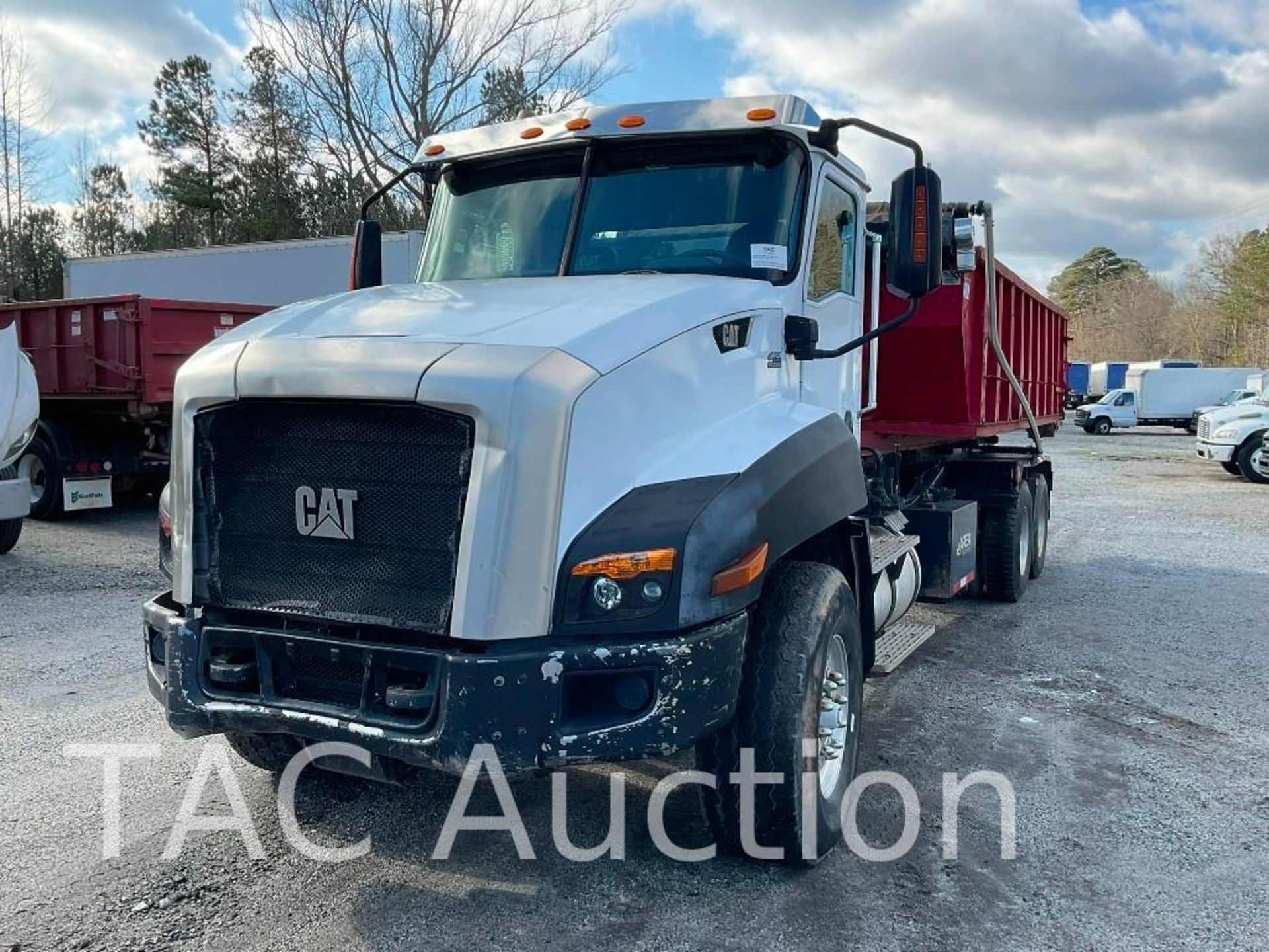 2012 CAT CT660S Roll-Off Truck W/ 20yd Dumpster - Image 7 of 74