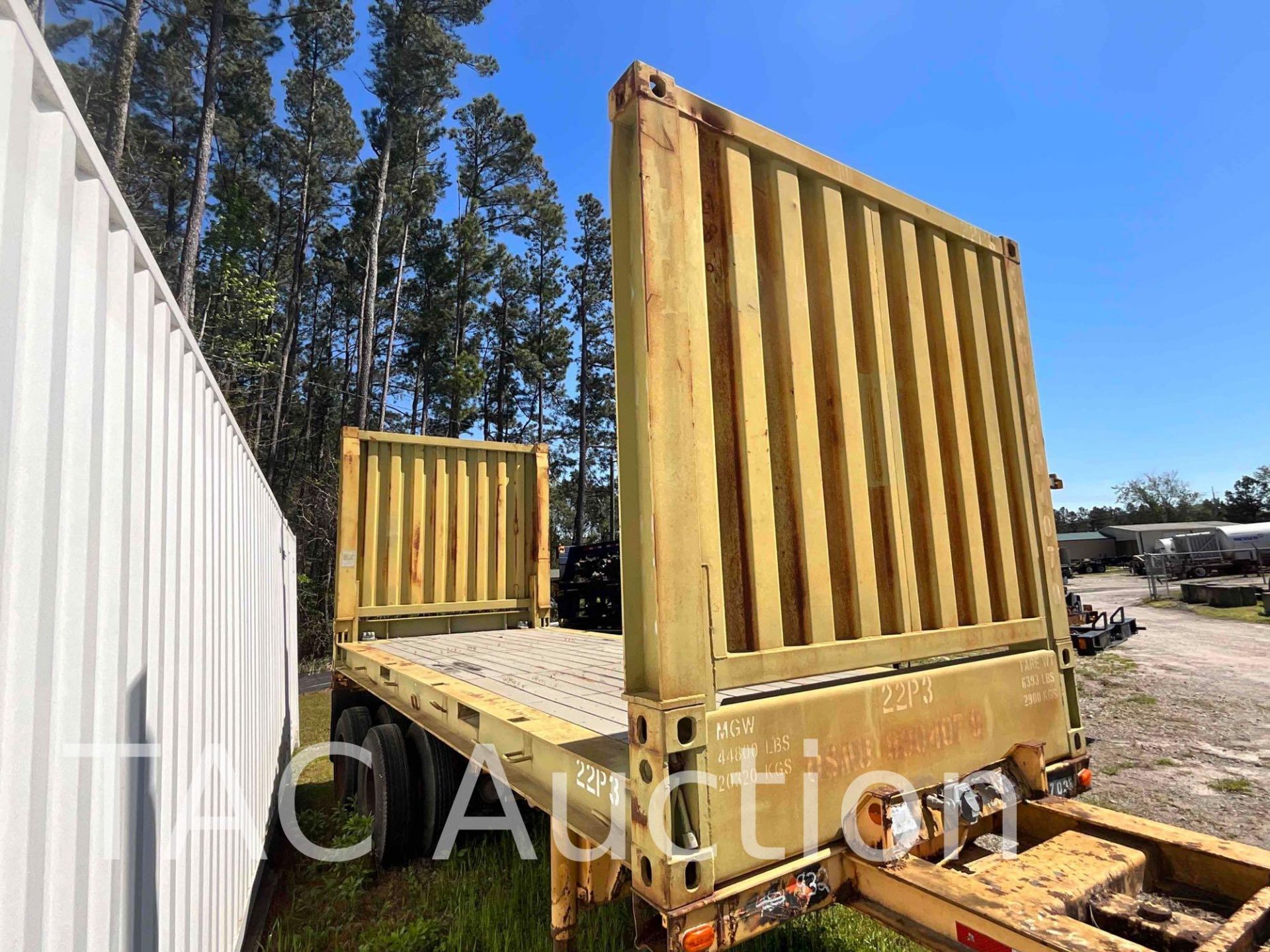 20ft Flat Trailer Bed W/ Folding Ends - Image 7 of 13