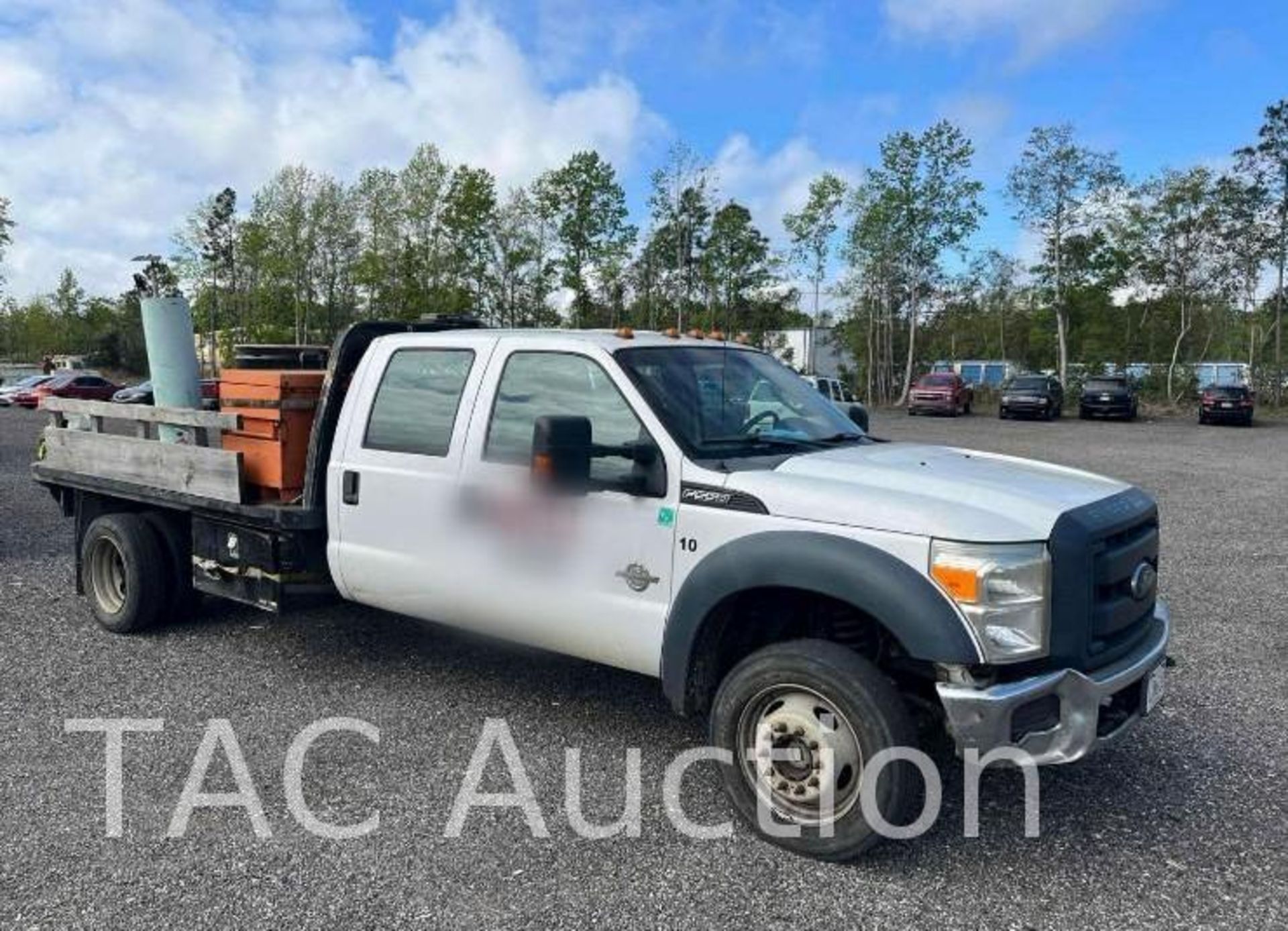 2012 Ford F550 4x4 Crew Cab Flatbed Truck - Image 4 of 28