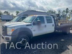 2012 Ford F550 4x4 Crew Cab Flatbed Truck