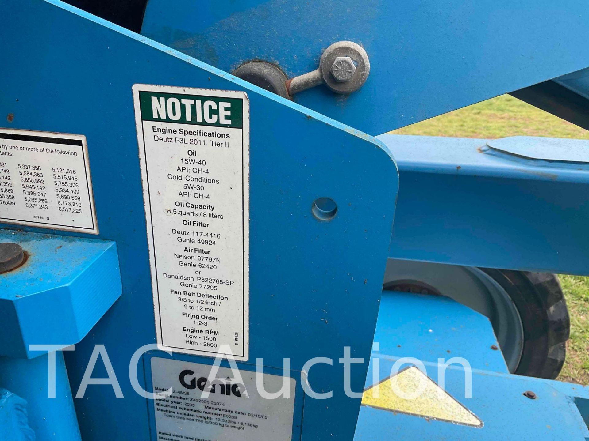 2005 Genie Z-45/25 4x4 Articulating Boom Lift - Image 19 of 20