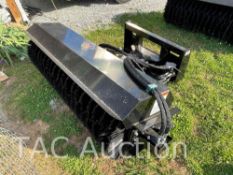 New 2023 Wolverine 86in Skid Steer Industrial Angle Broom Attachment