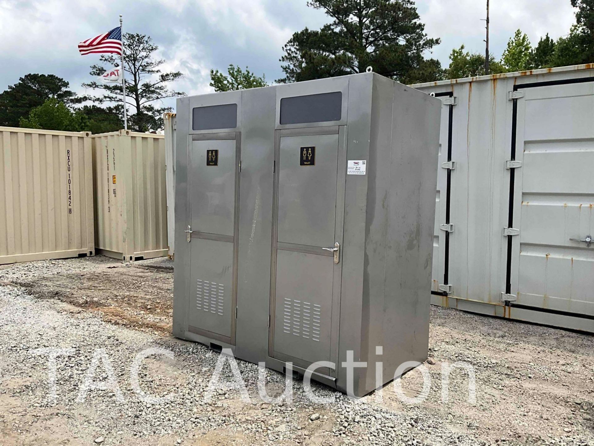 New Double Stall Unisex Porta Potty W/ Sink