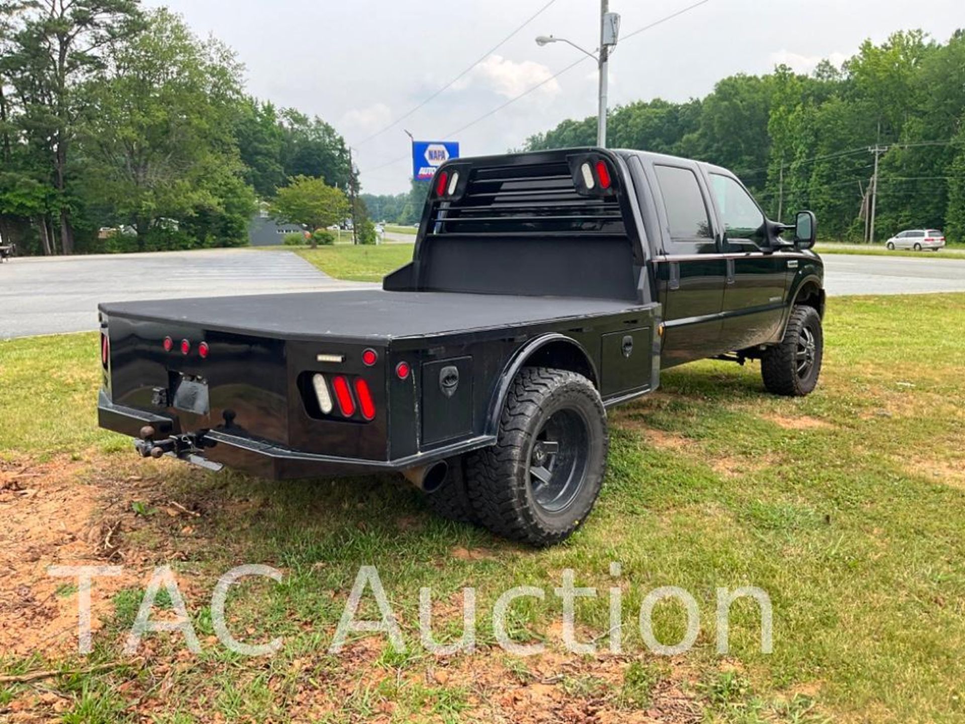 1999 Ford F-350 Super Duty 4x4 Crew Cab Flat Bed Truck - Image 5 of 50