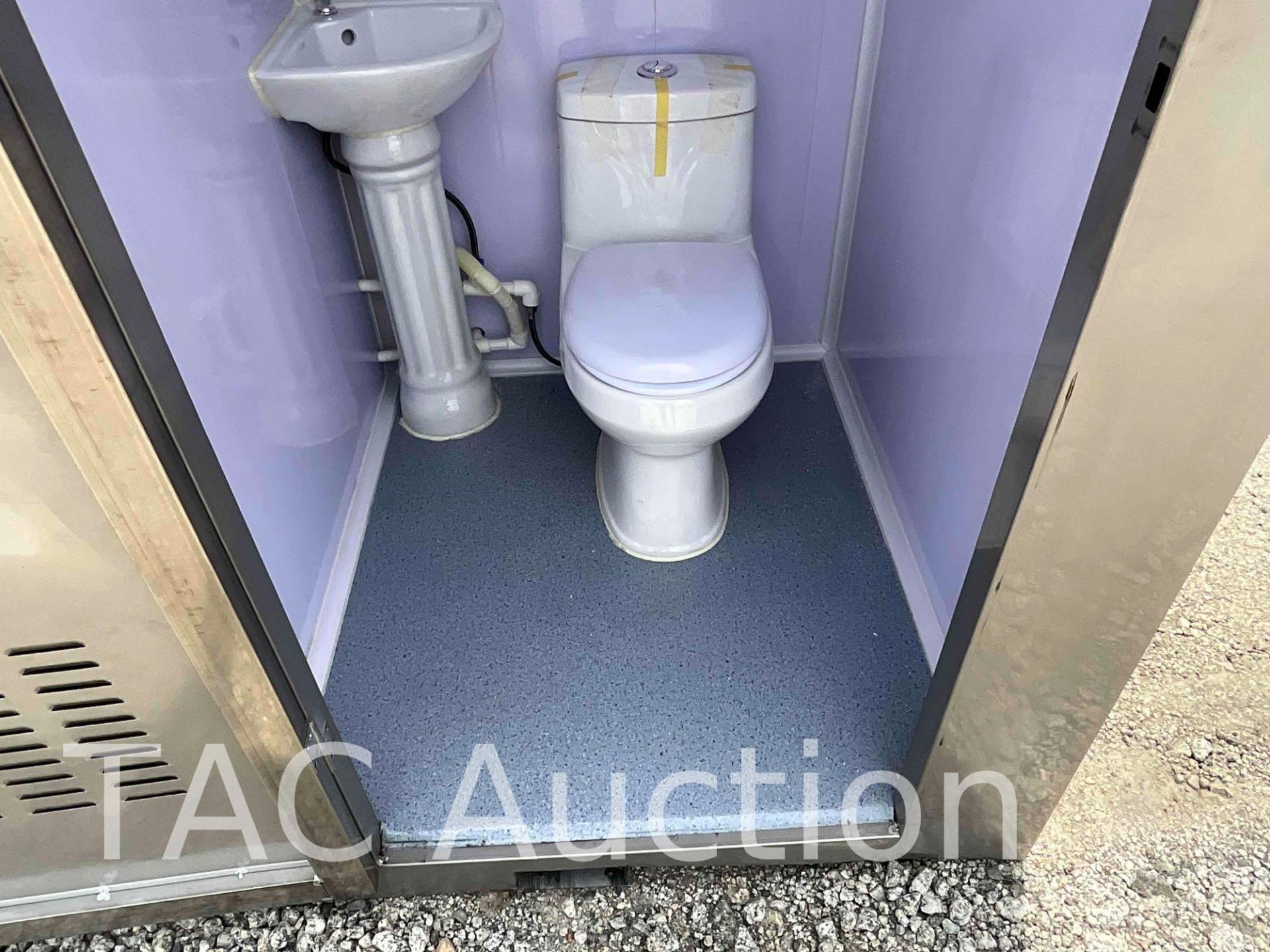 New Double Stall Unisex Porta Potty W/ Sink - Image 14 of 20