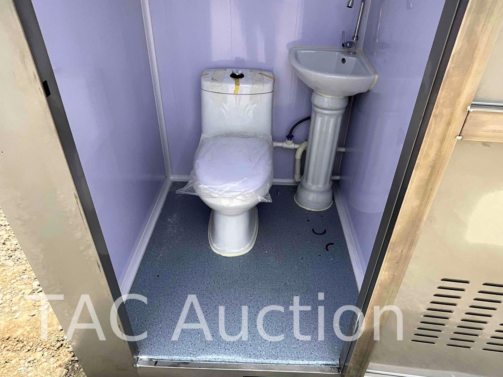 New Double Stall Unisex Porta Potty W/ Sink - Image 8 of 20
