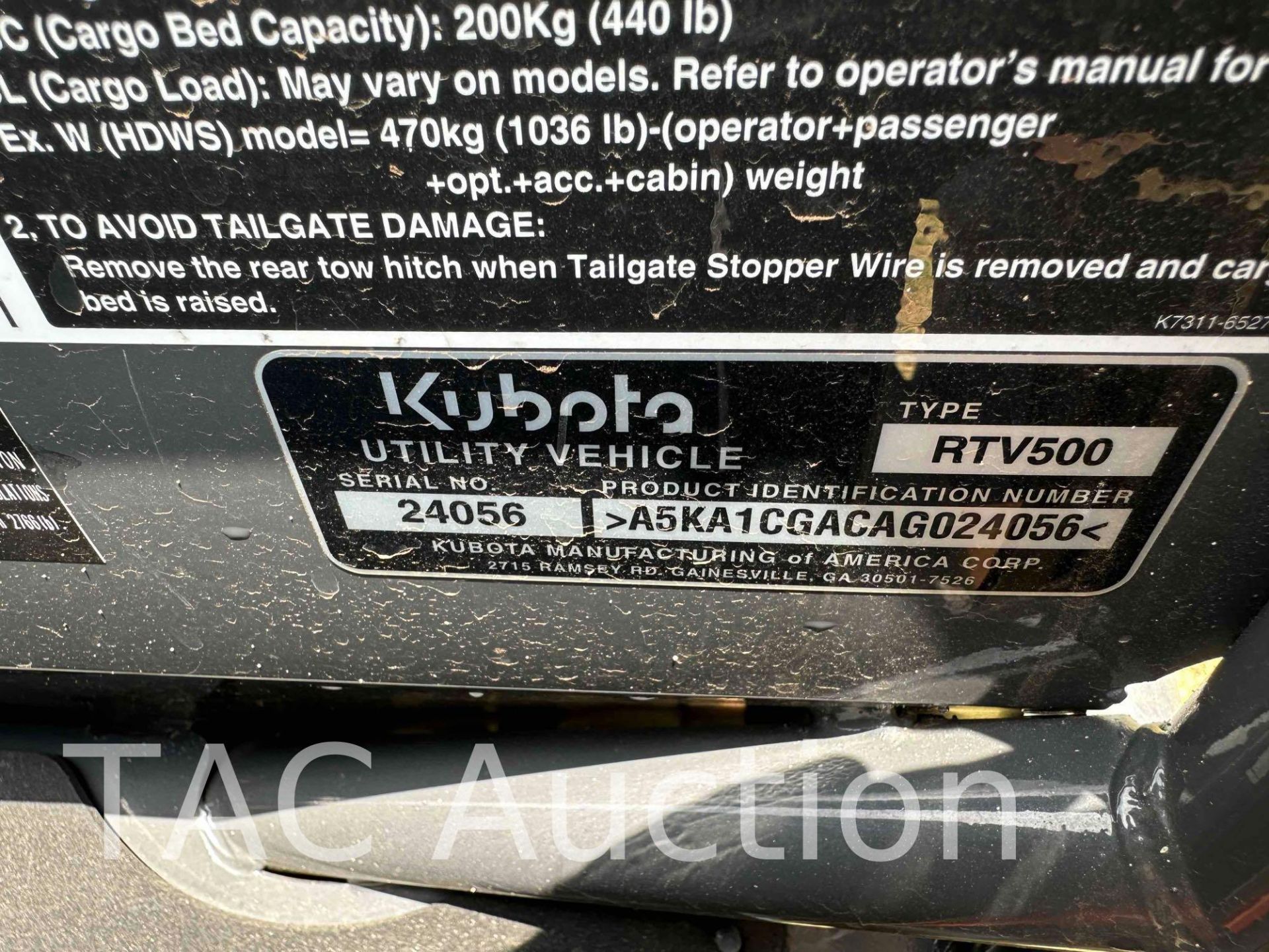 Kubota RTV500 4x4 UTV - Image 28 of 28