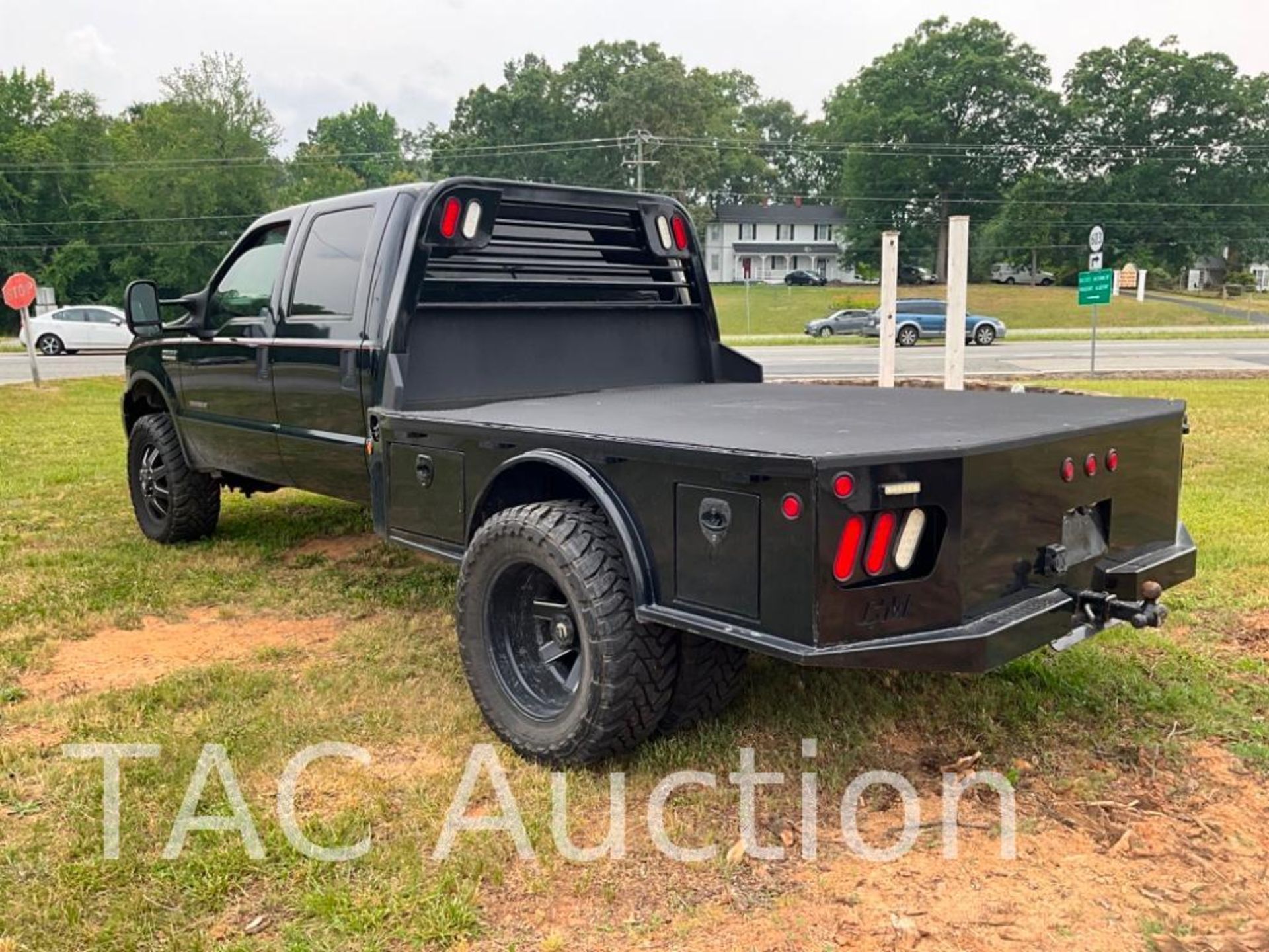 1999 Ford F-350 Super Duty 4x4 Crew Cab Flat Bed Truck - Image 3 of 50