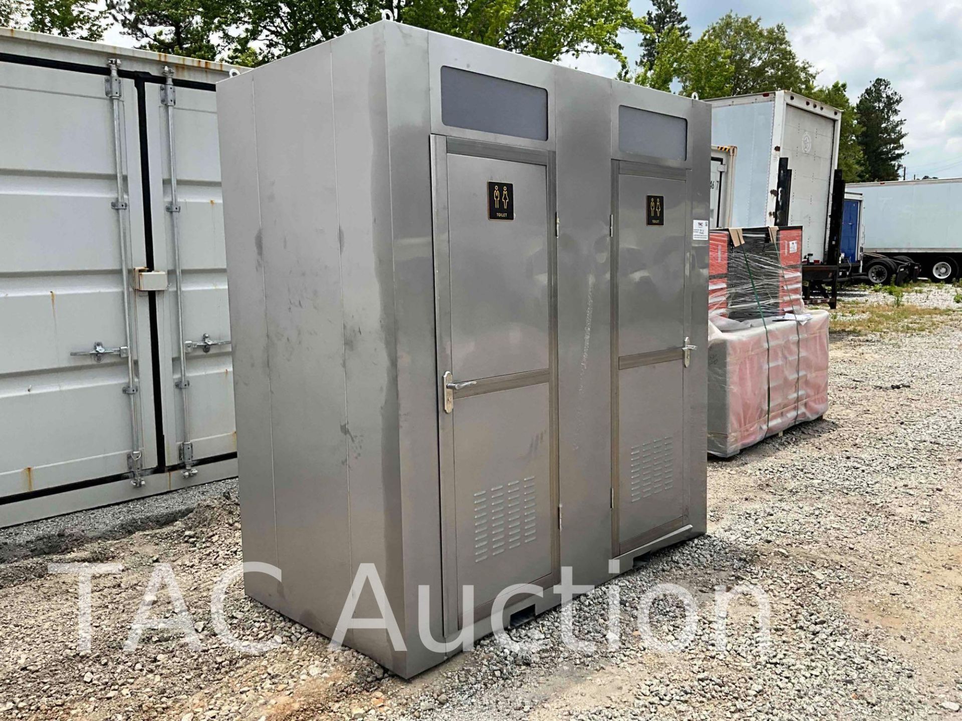 New Double Stall Unisex Porta Potty W/ Sink - Image 3 of 20