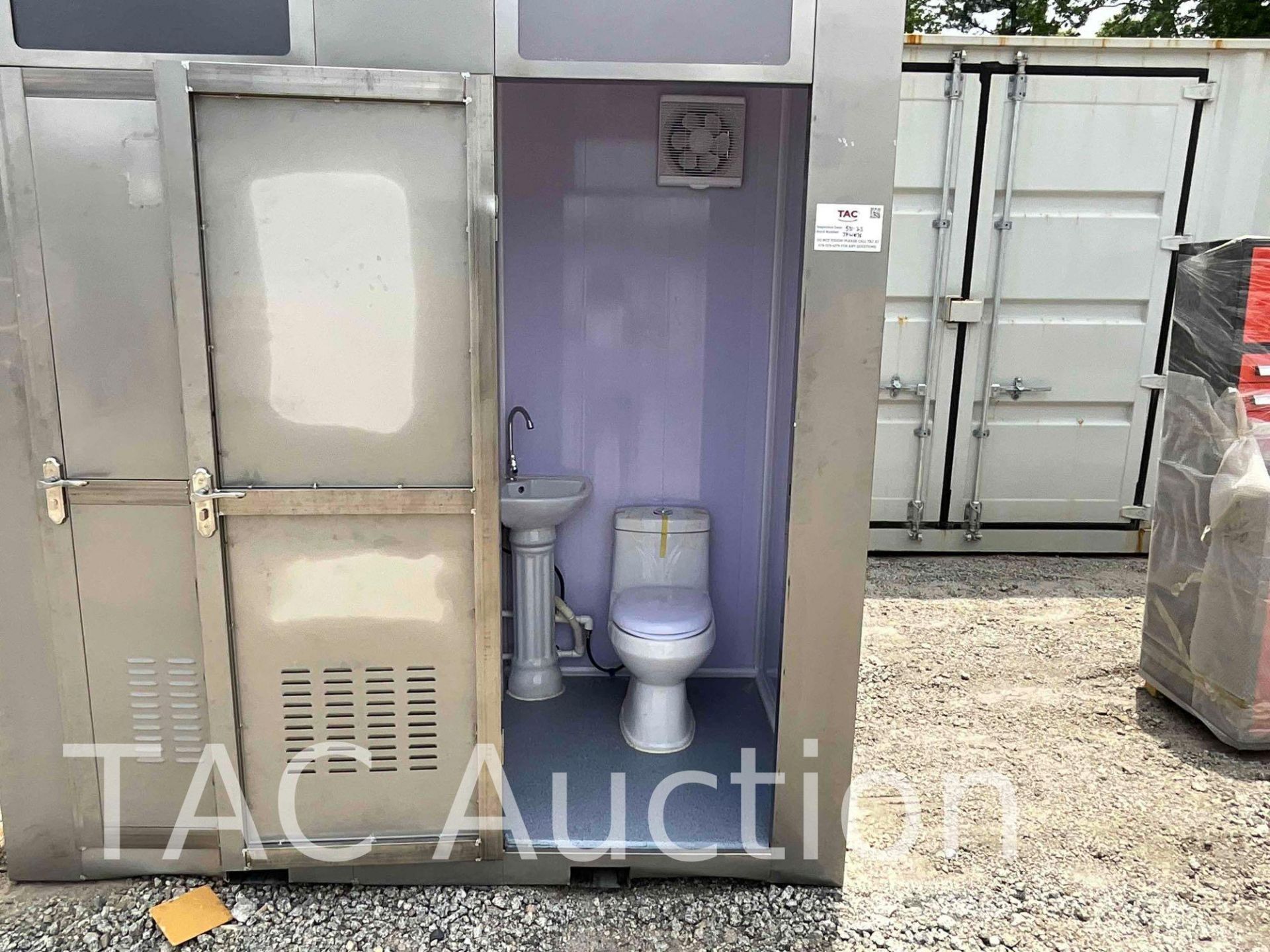 New Double Stall Unisex Porta Potty W/ Sink - Image 19 of 20