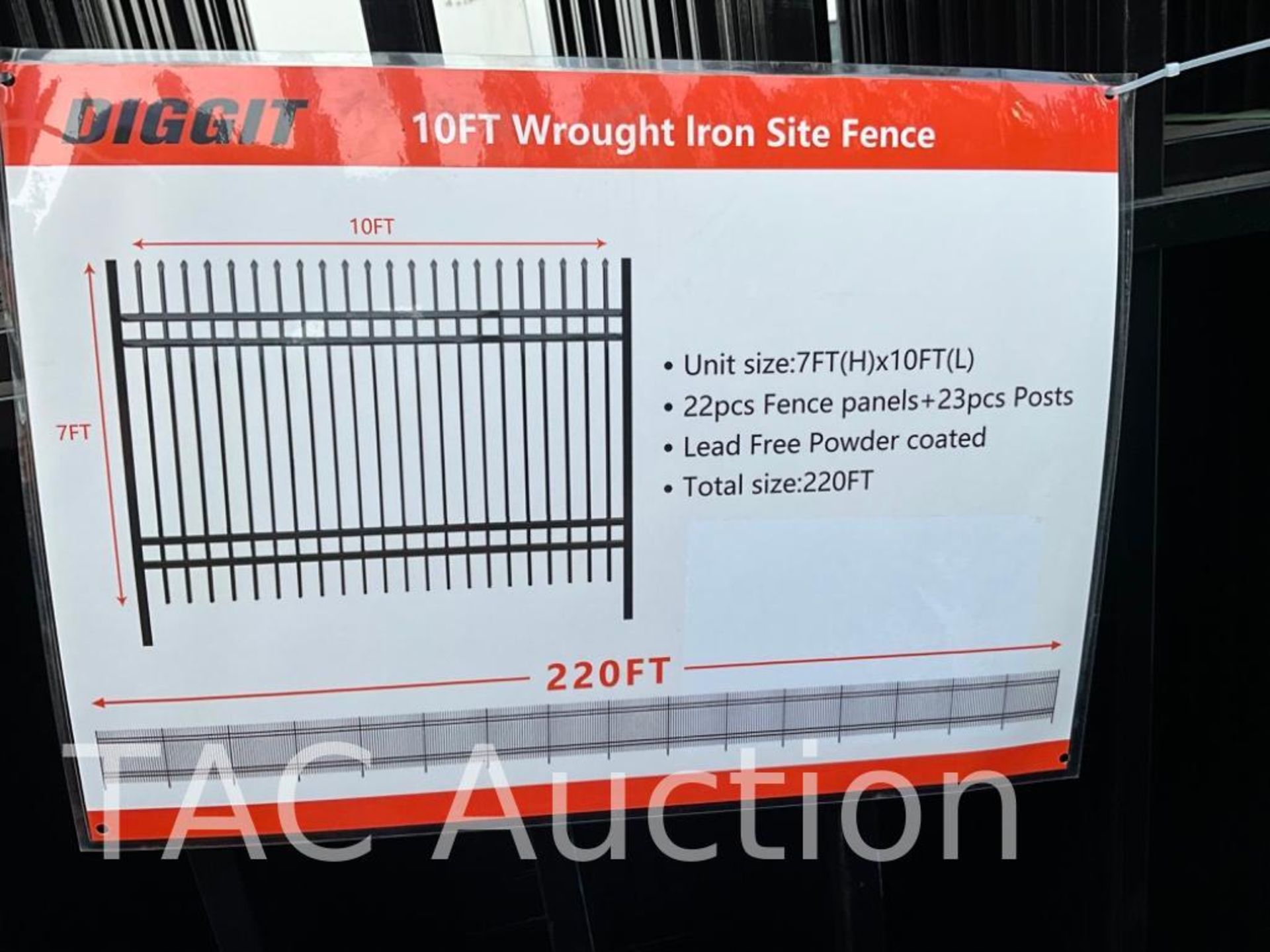 New Powder Coated Wrought Iron Fencing - Image 9 of 10