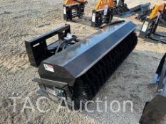 New 2023 Wolverine 86in Skid Steer Industrial Angle Broom Attachment