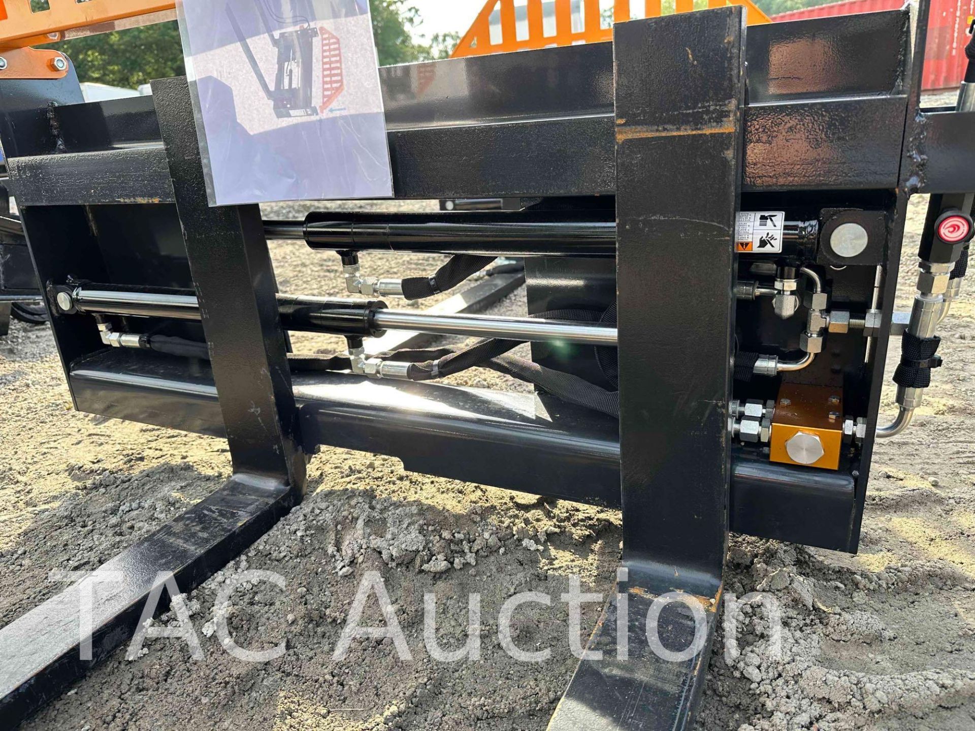 New 2023 Wolverine Skid Steer Hydraulic Adjustable Forks Attachment - Image 3 of 4